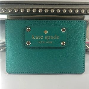 Kate Spade teal card holder